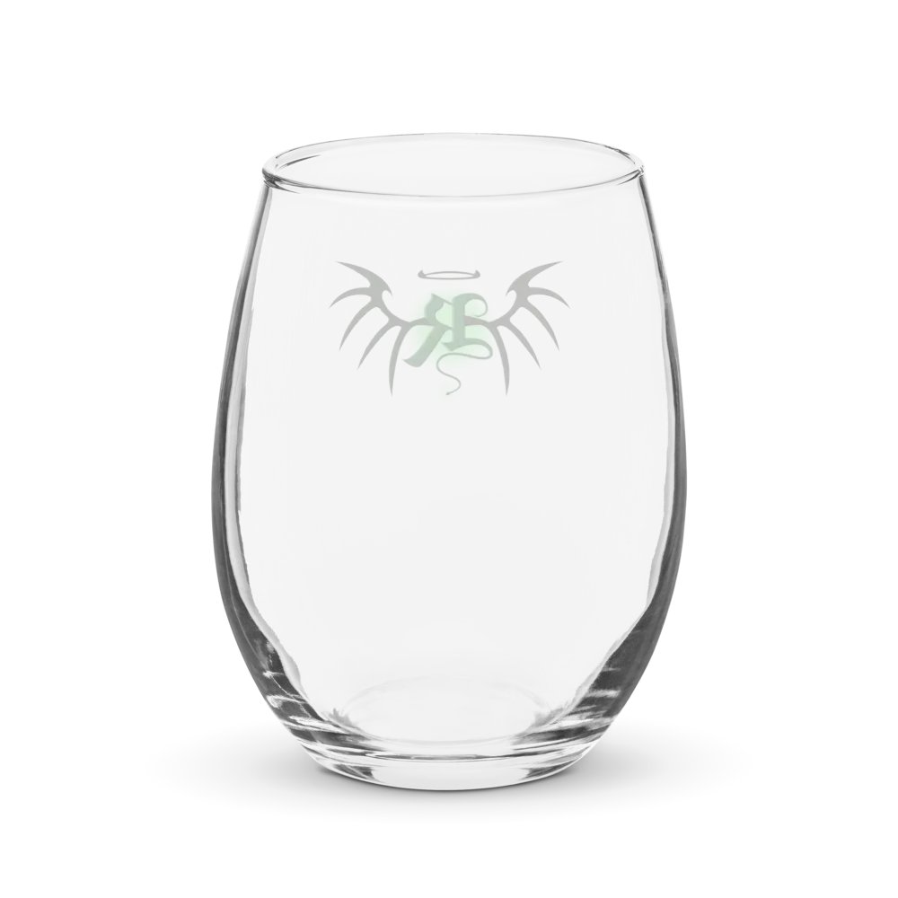 RafaZafar Logo Stemless Wineglass (green aura) product image (2)