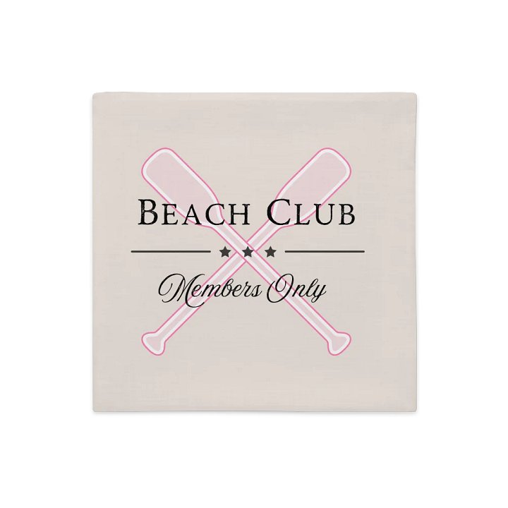 Beige Pink Beach Club Premium Pillow Case/Beige Pink Strand Kissenhülle product image (1)