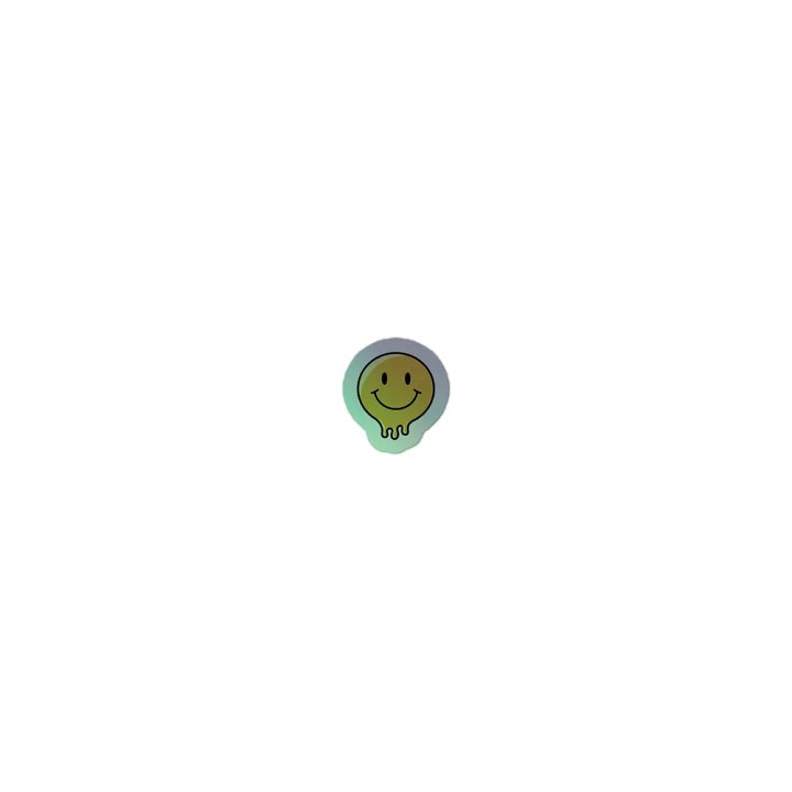 Melting Smiley Holographic Sticker Set product image (1)