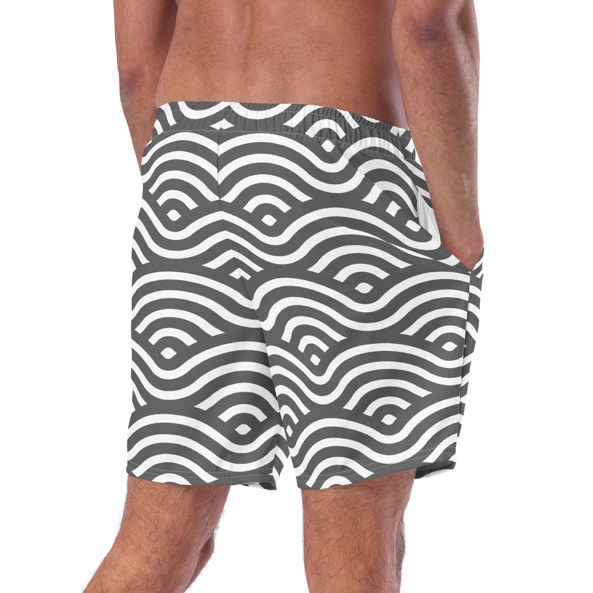 LowkeyFire Wave Pattern Swim Trunks product image (9)
