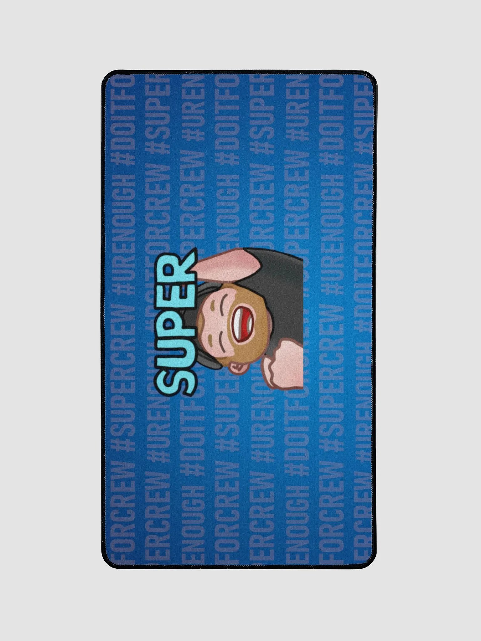 Super # - Blue Desk Mat 12
