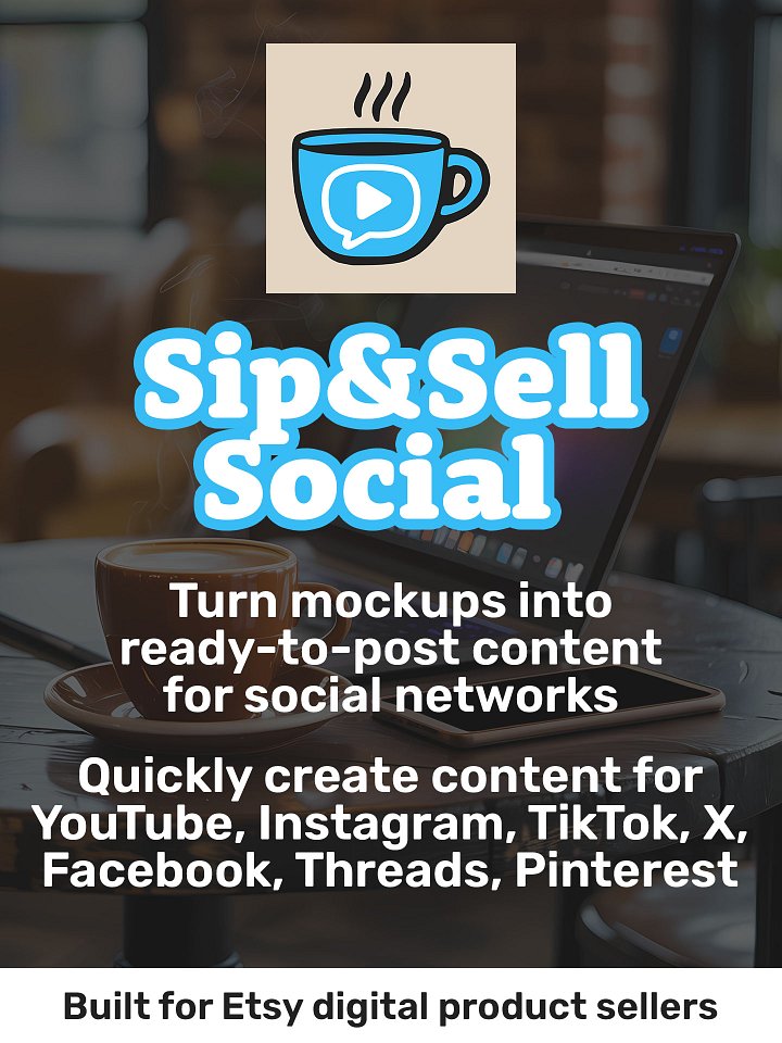 Sip & Sell Social - Mockup-to-Marketing Copy (Custom GPT) product image (1)