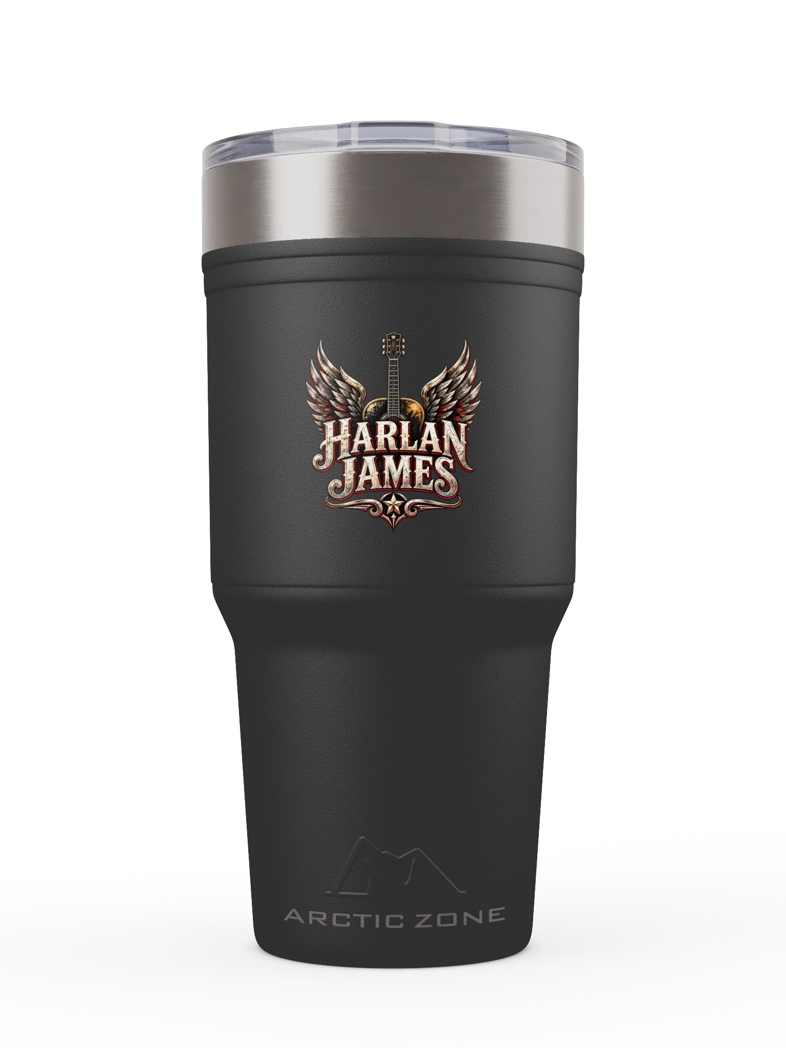 Harlan James – Winged-Guitar Travel Tumbler product image (1)