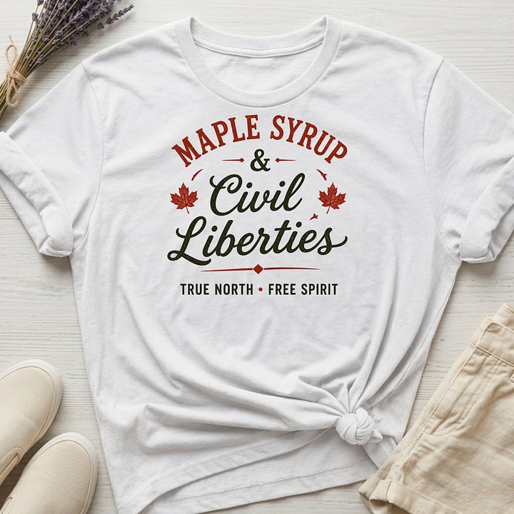 Canada Day: "Maple Syrup And Civil Liberties" Organic T-Shirt product image (1)