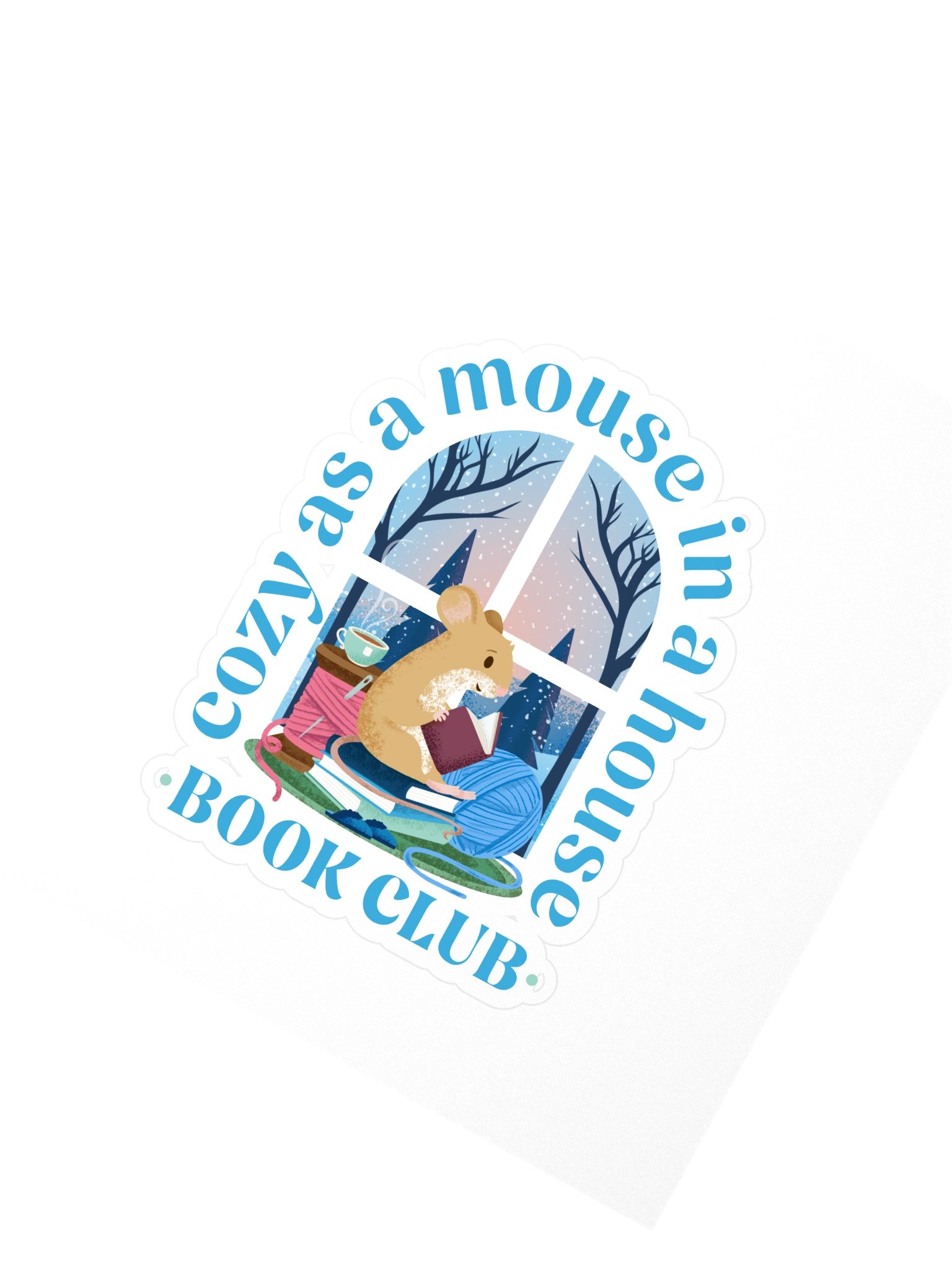 Cozy Mouse Book Club Sticker product image (2)
