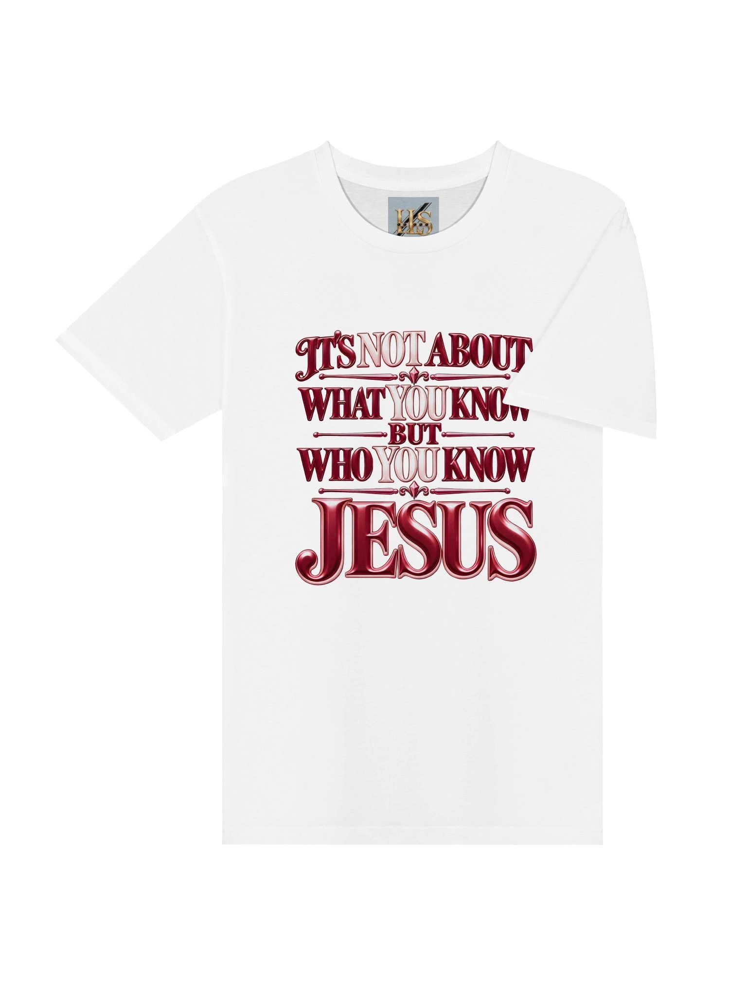 Who You Know: JESUS Burgundy & Blush Women’s Edition T-Shirt product image (4)