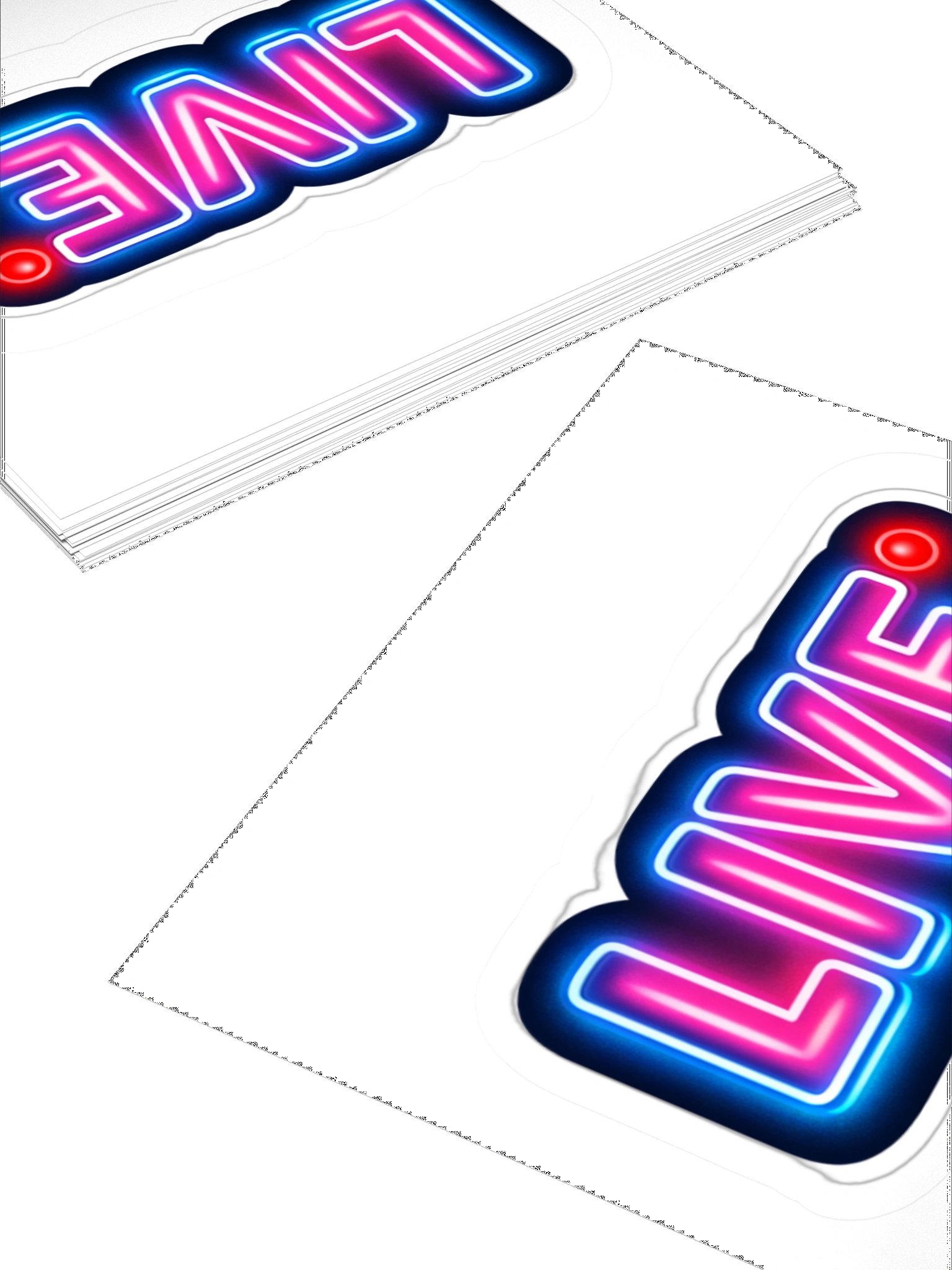 Neon LIVE Kiss Cut Sticker product image (4)