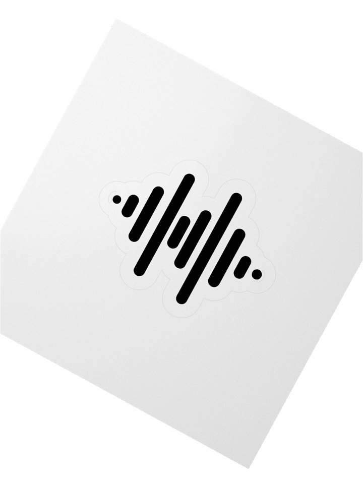ASMR with MAPA Kiss-Cut Stickers – Black Soundwave Logo on White product image (6)
