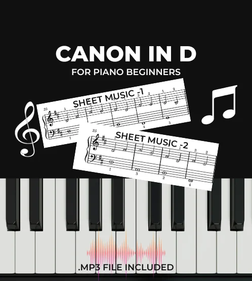 Canon in D for Piano Beginners - Sheet Music (pdf) and mp3 files product image (1)