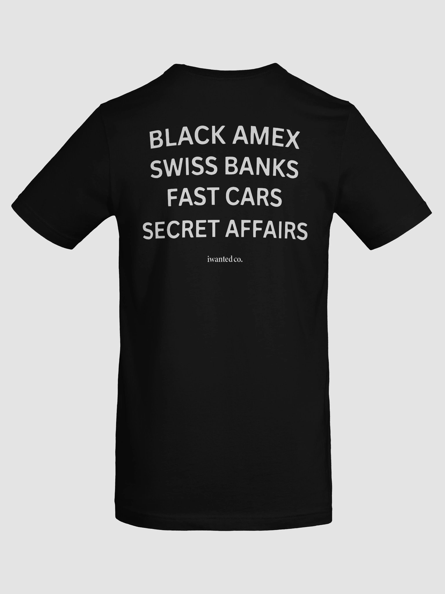 Black Amex, Swiss Banks, Fast Cars – Elite Chaos Back Print T-Shirt product image (9)