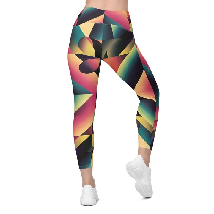 Abstract Lithographic Pattern Design Leggings with pockets - V7 product image (1)