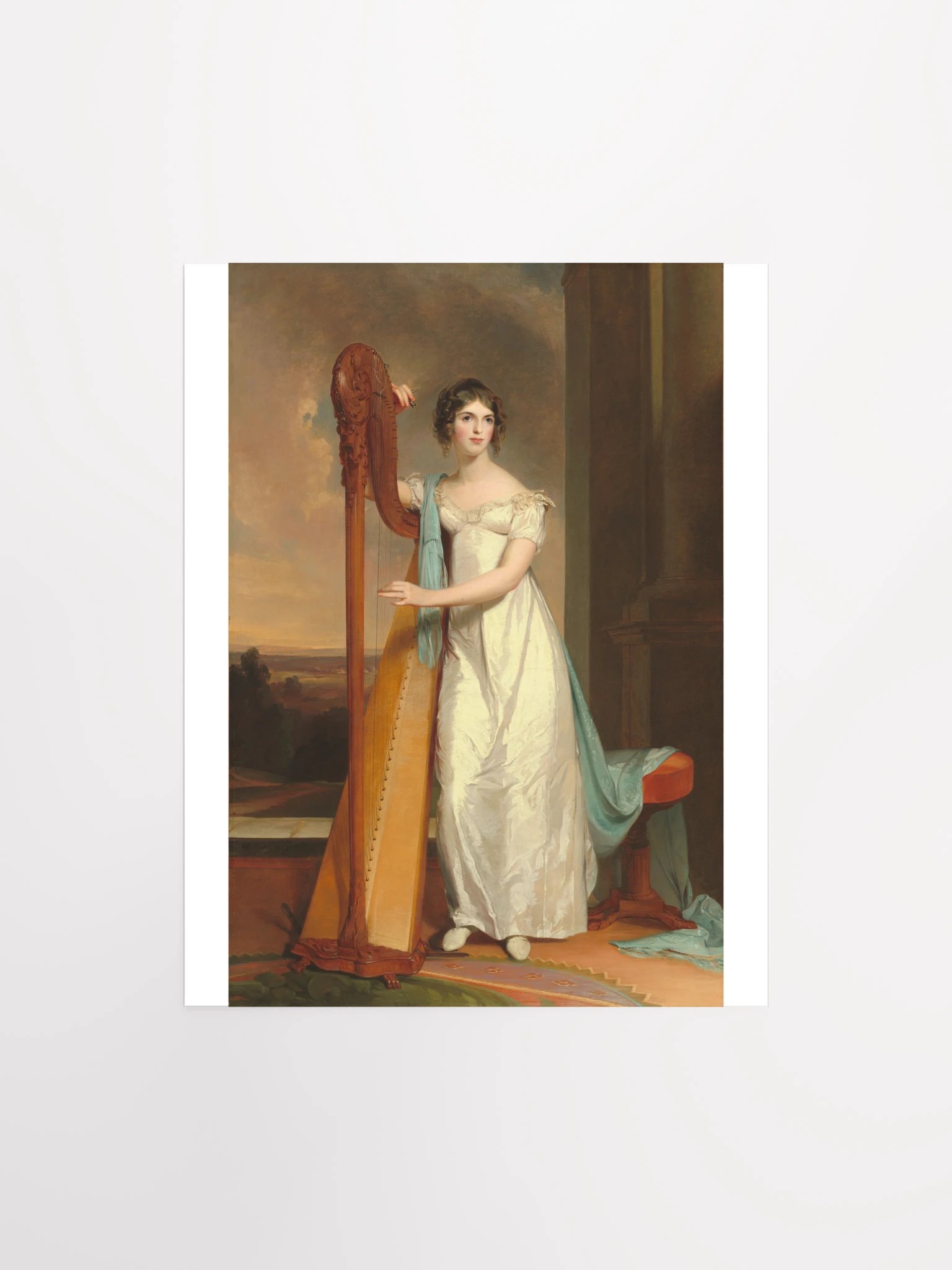Thomas Sully, Lady with a Harp: Eliza Ridgely (1818) Fine Art Print product image (25)
