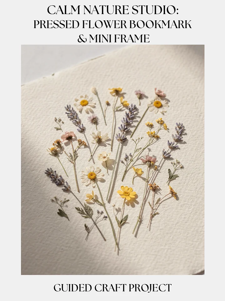 Calm Nature Studio: Pressed Flower Bookmark & Mini Frame Craft Project product image (1)
