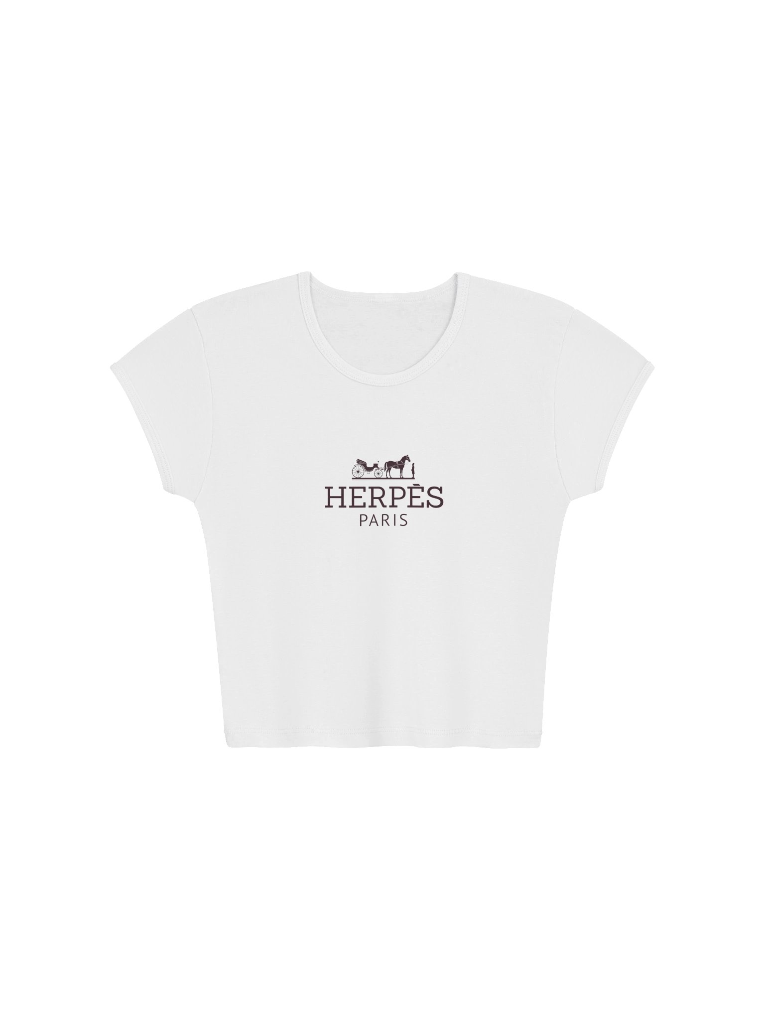 Herpès Ribbed Baby Tee Crop Top product image (1)