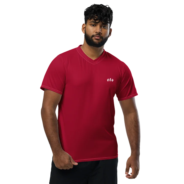 His House Mens Performance V-Neck T-Shirt - Red product image (1)