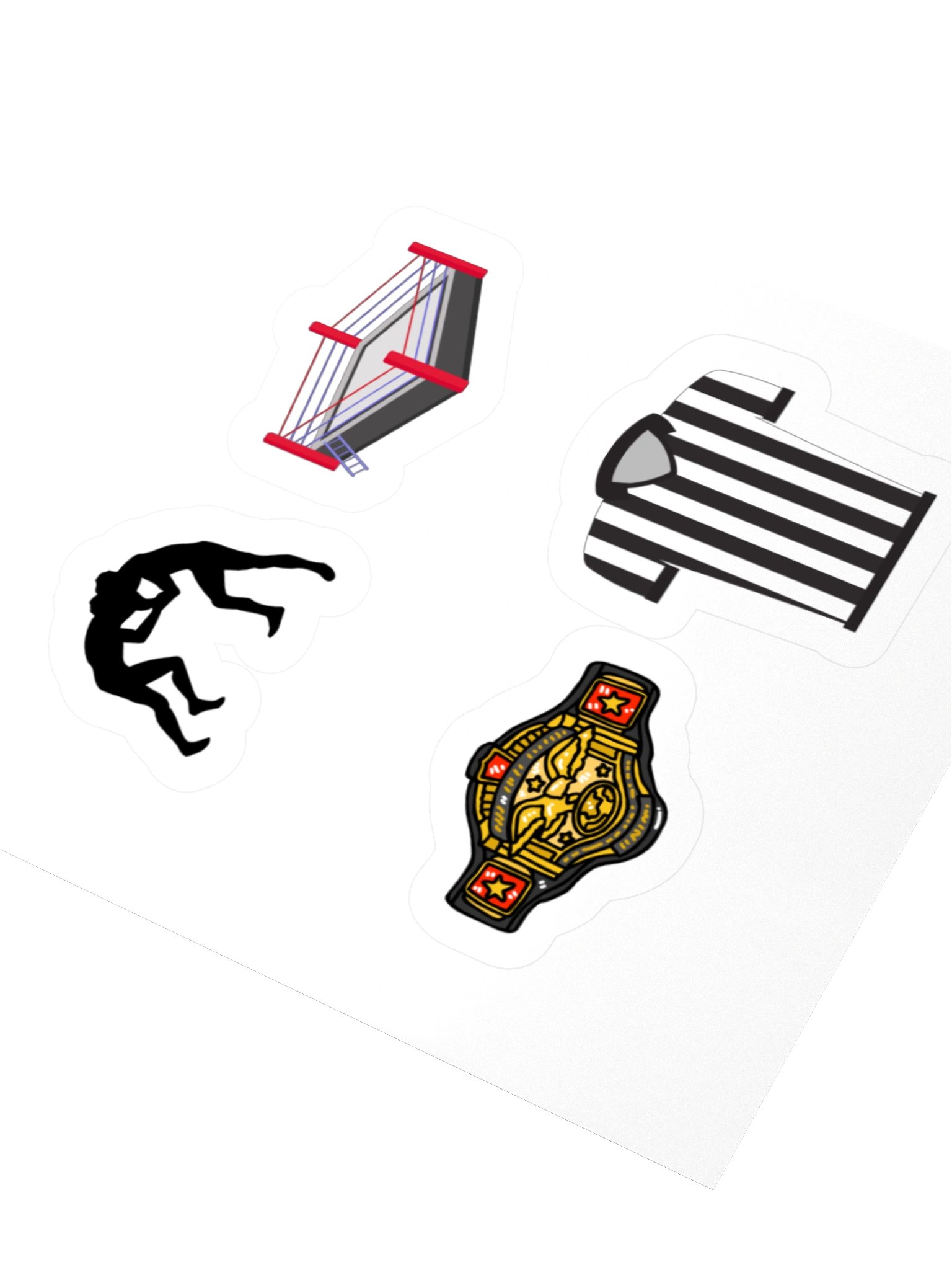 Wrestling Kiss Cut Sticker Set #1 product image (5)