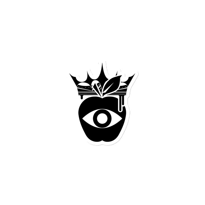 Crowned Apple (Black) ✦ Die-Cut Magnets product image (1)