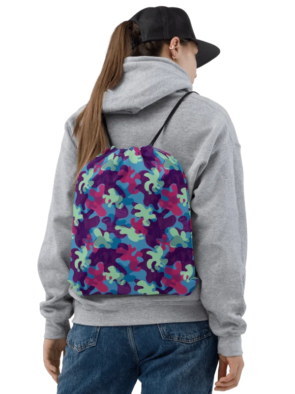 Mermaid Blobs Drawstring Bag product image (2)