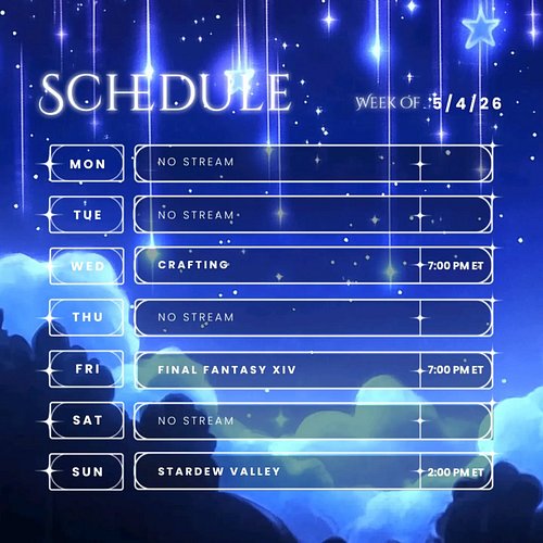 Hi there! Here is the schedule for the coming week! Things are changing a bit this week, as I will be back at work. If you wo...