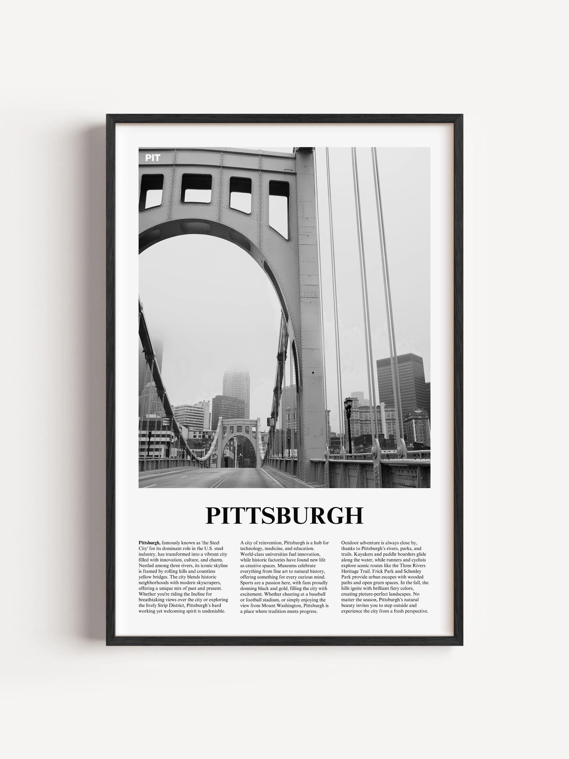 Pittsburgh 01 Newspaper Poster product image (1)