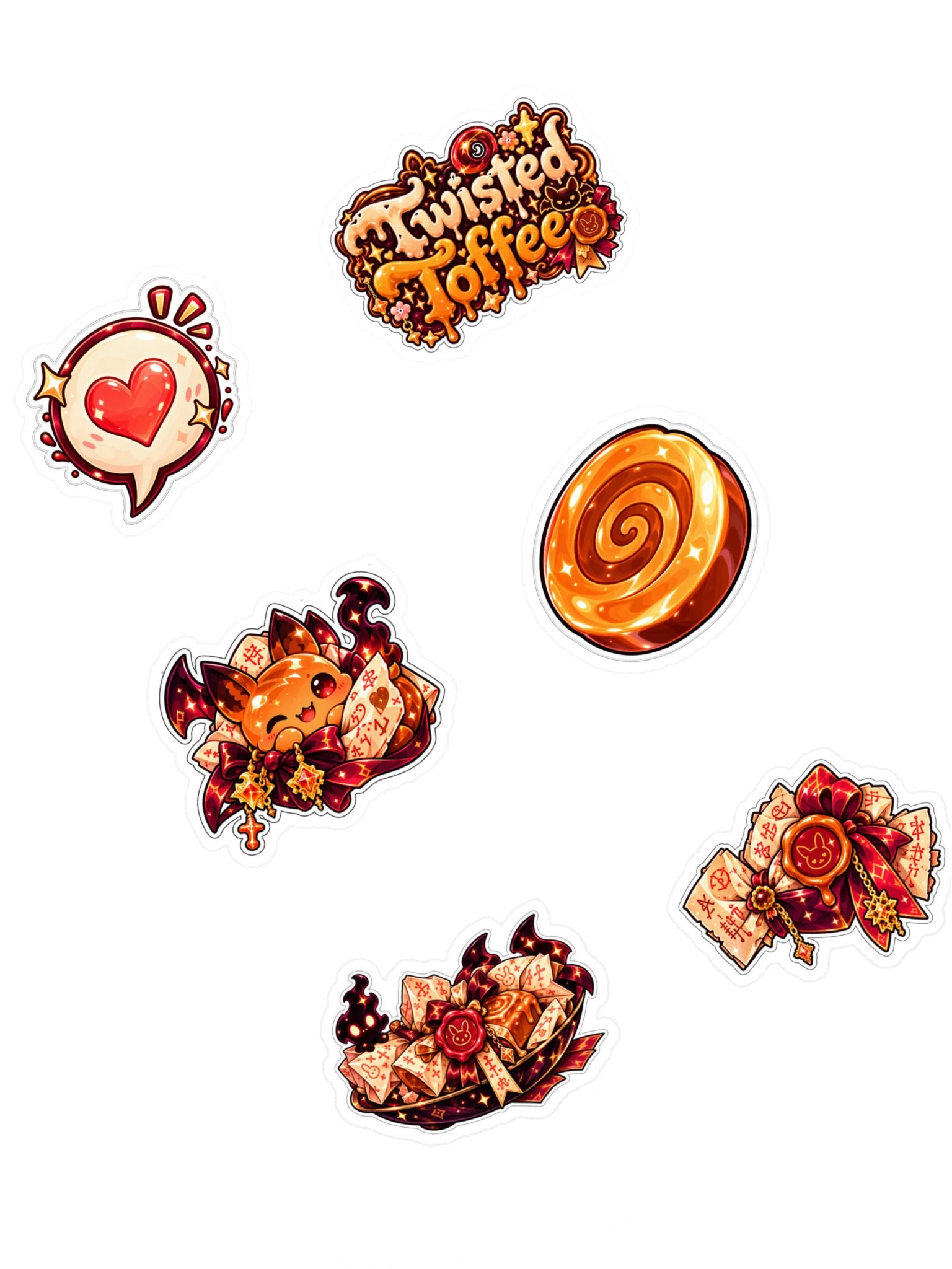 The AFK Cafe™ Twisted Toffee | 6-Piece Sticker Pack Vol. 1 product image (1)