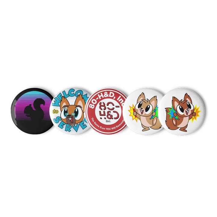 Squirrel Station Button Set 1 product image (1)