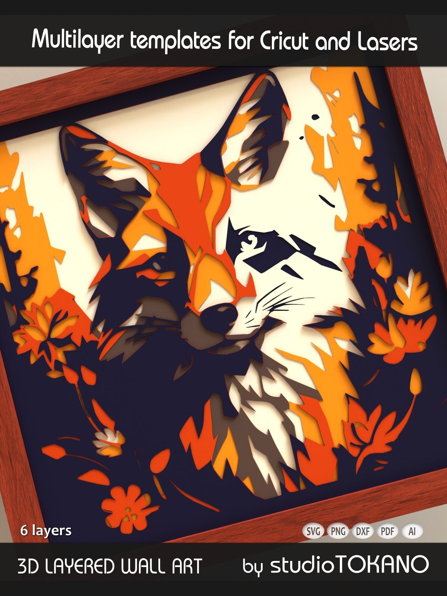 Fox in Forest Layered Template product image (5)
