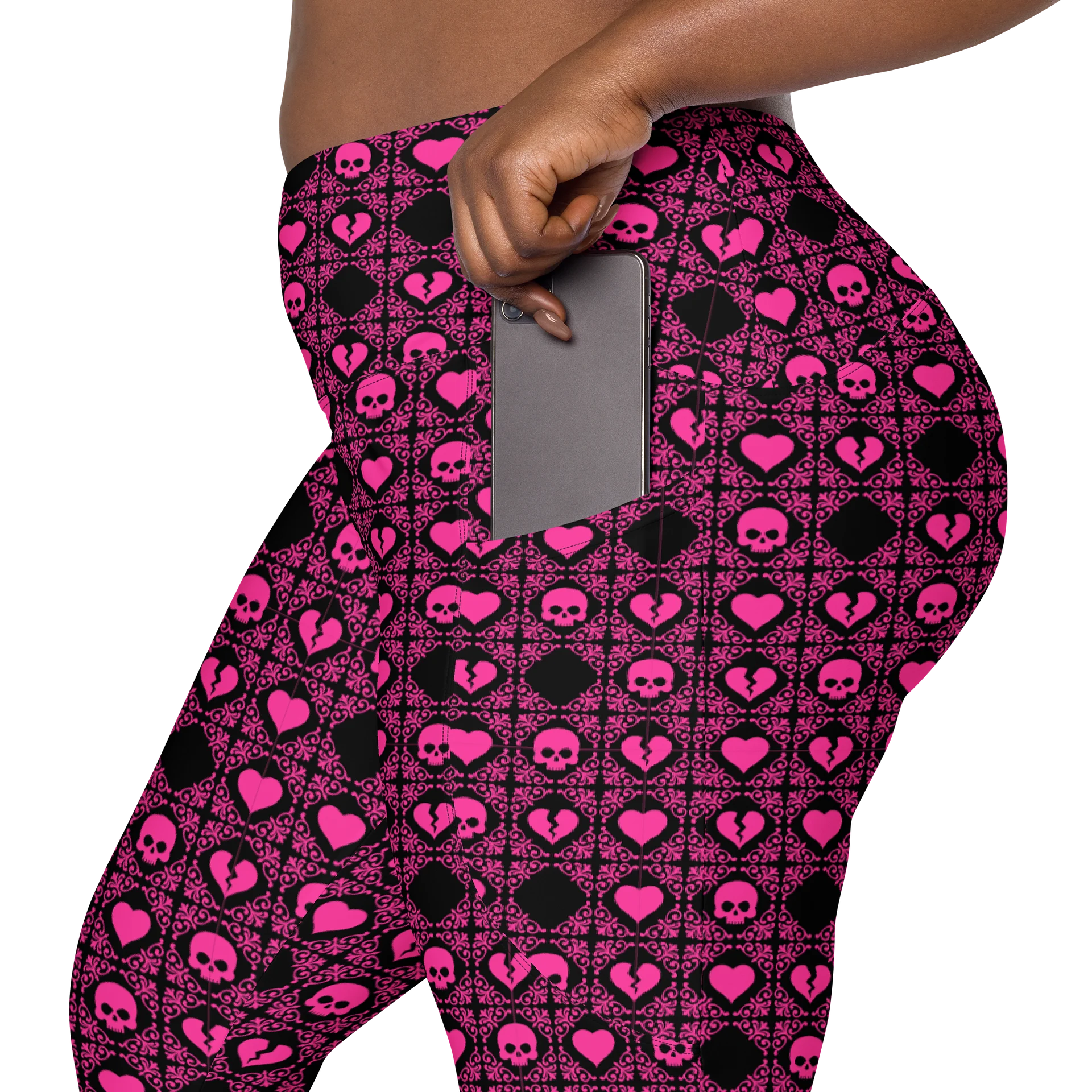 Heart and Skull Leggings with Pocket product image (8)