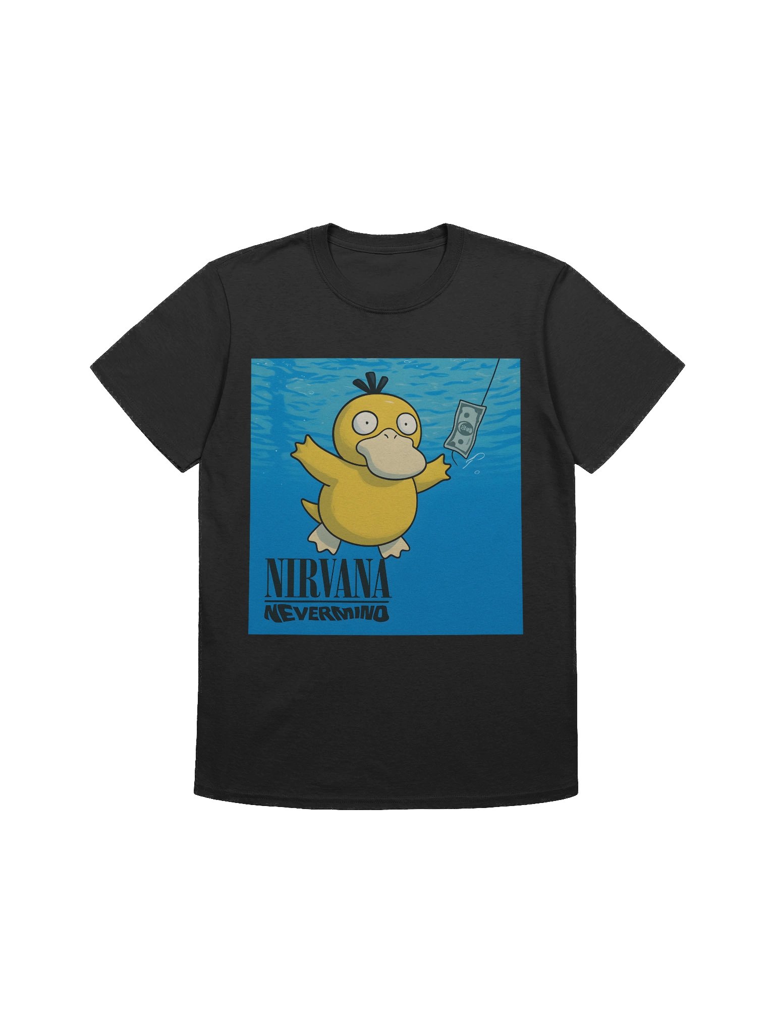 Psyduck × Nirvana Nevermind Parody T-Shirt – Pokémon Meme Tee product image (1)