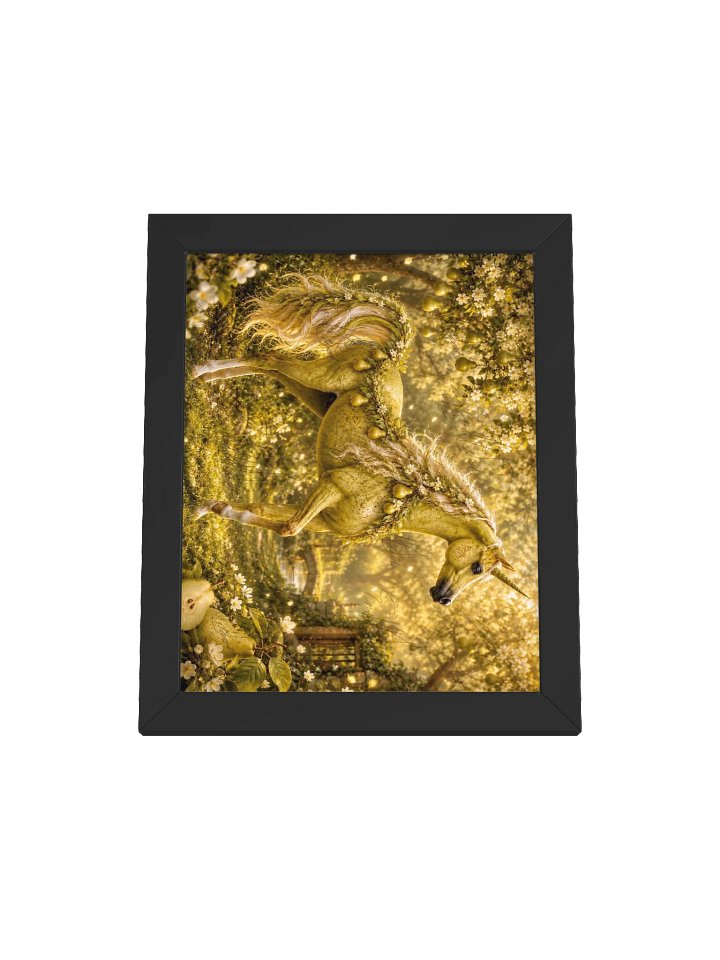 Pear Unicorn Black Framed Poster product image (1)