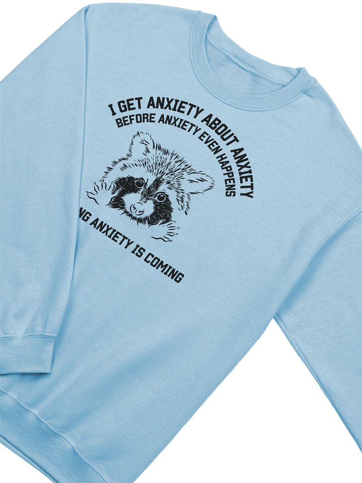 I Get Anxiety About Anxiety Raccoon Sweatshirt product image (2)