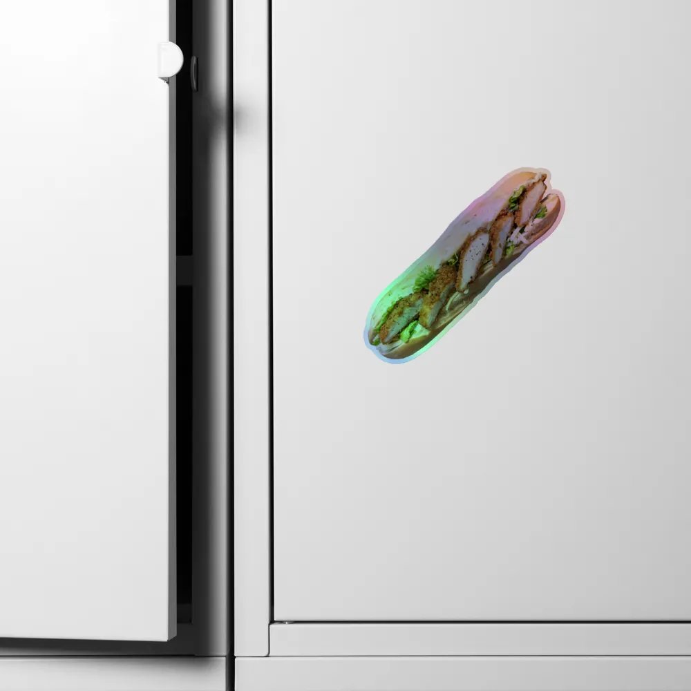 Chicken Fillet Roll Holographic Sticker product image (7)