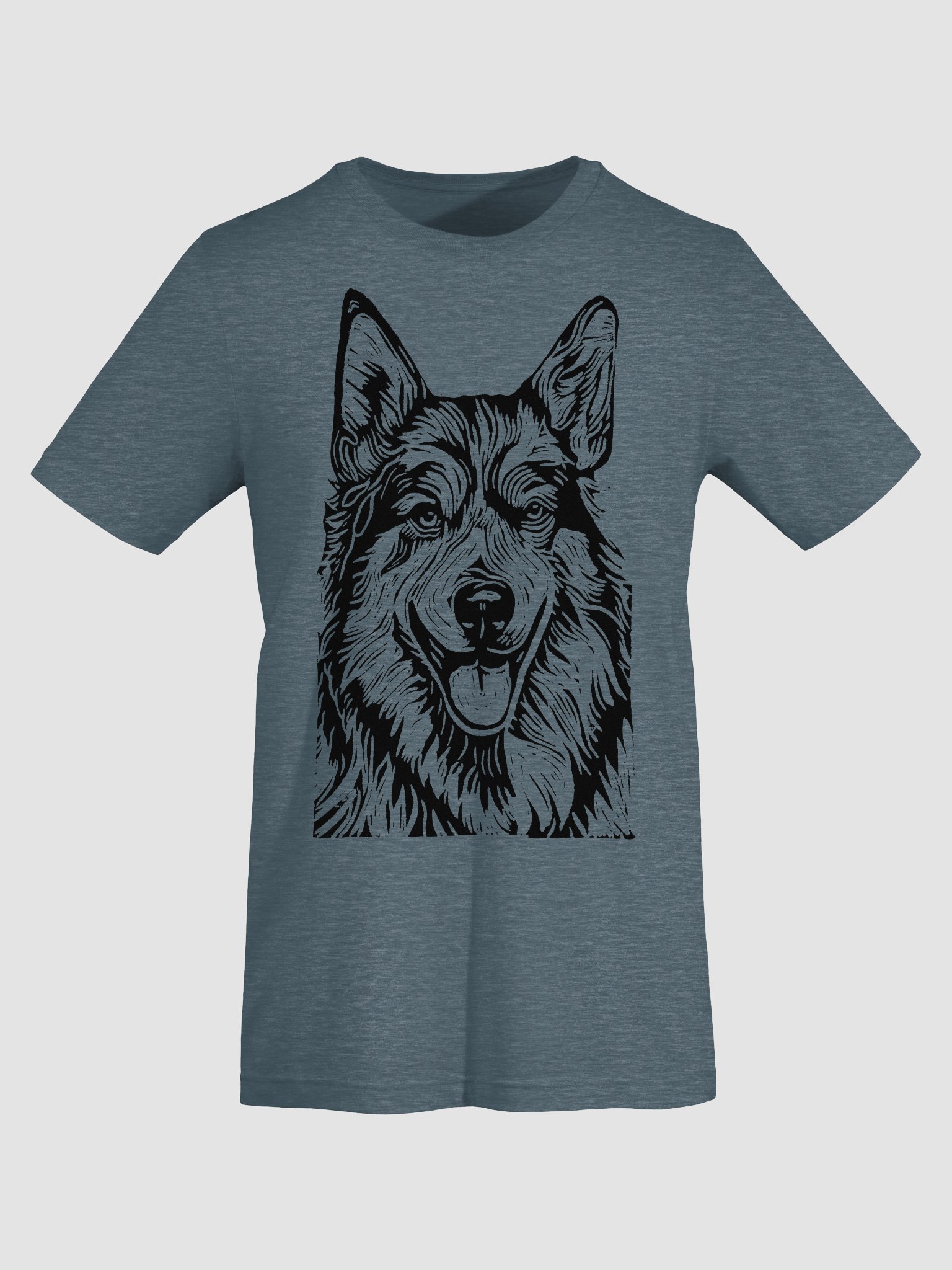 Smiling Pup Line Drawing T-Shirt product image (15)