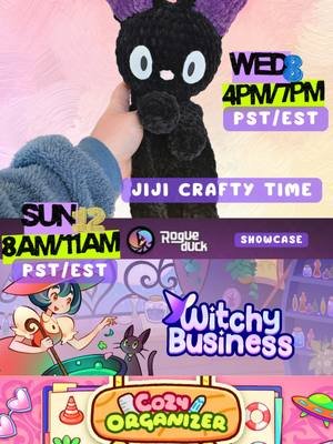 let's try this again. I was super sick last week, so no streams. I'm not 100% but still want to jump back in. we have crafts on Wednesday and a Game Studio showcase: @Rogue Duck Interactive on Sunday w/ 2 games. we've got codes for giveaways too - for those digging the games i try out on Sunday. #gamestream #twitchstreamer #gamestudioshowcase #showcase 