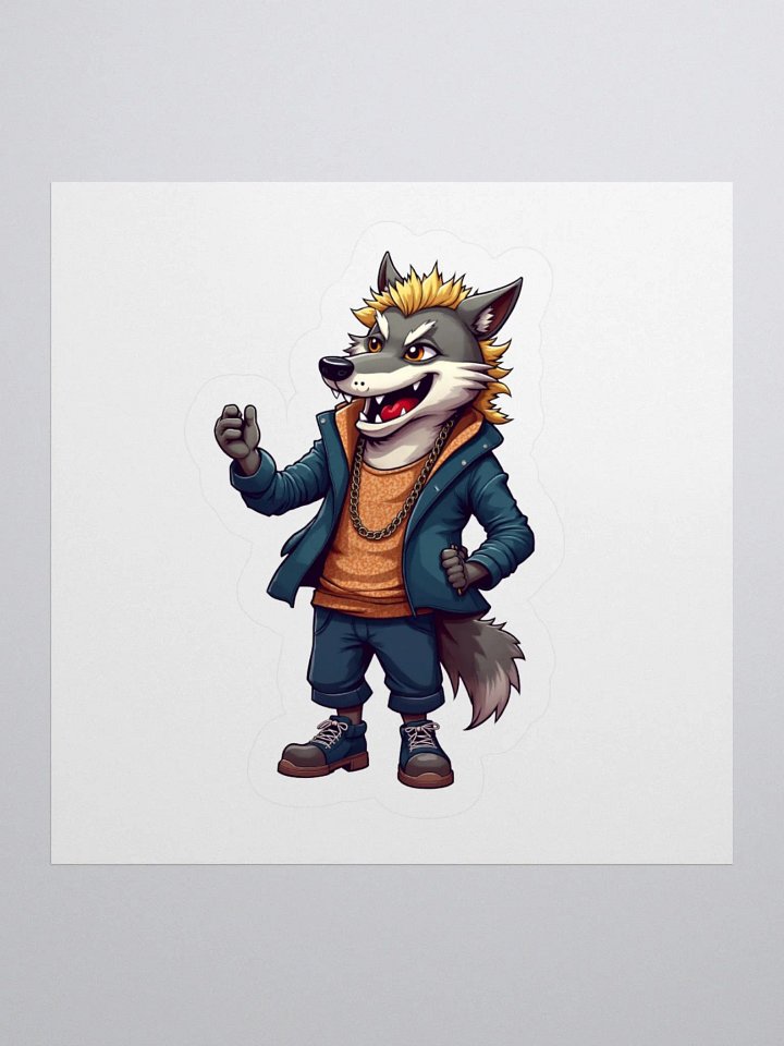 Big Bad Wolf Wolf Kiss Cut Stickers product image (3)