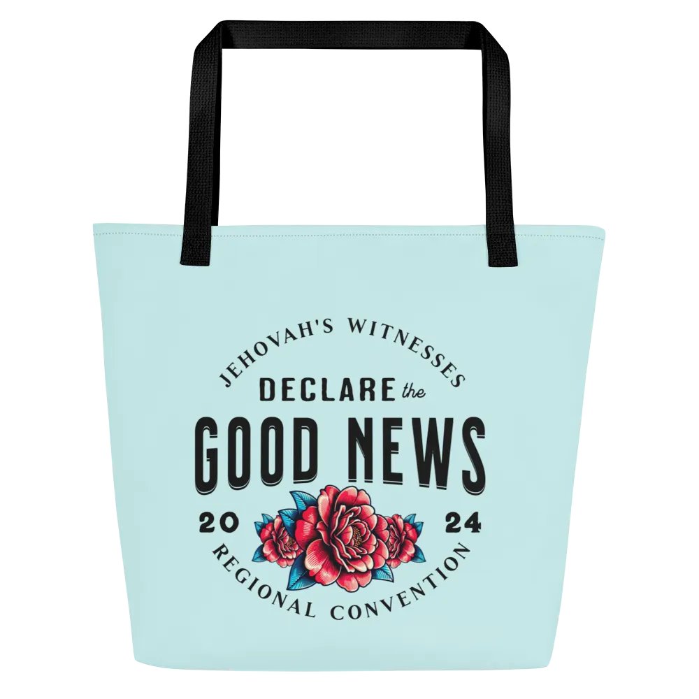 “Declare the Good News”: 2024 Jehovah’s Witnesses Regional Convention Red Roses Tote Bag product image (1)