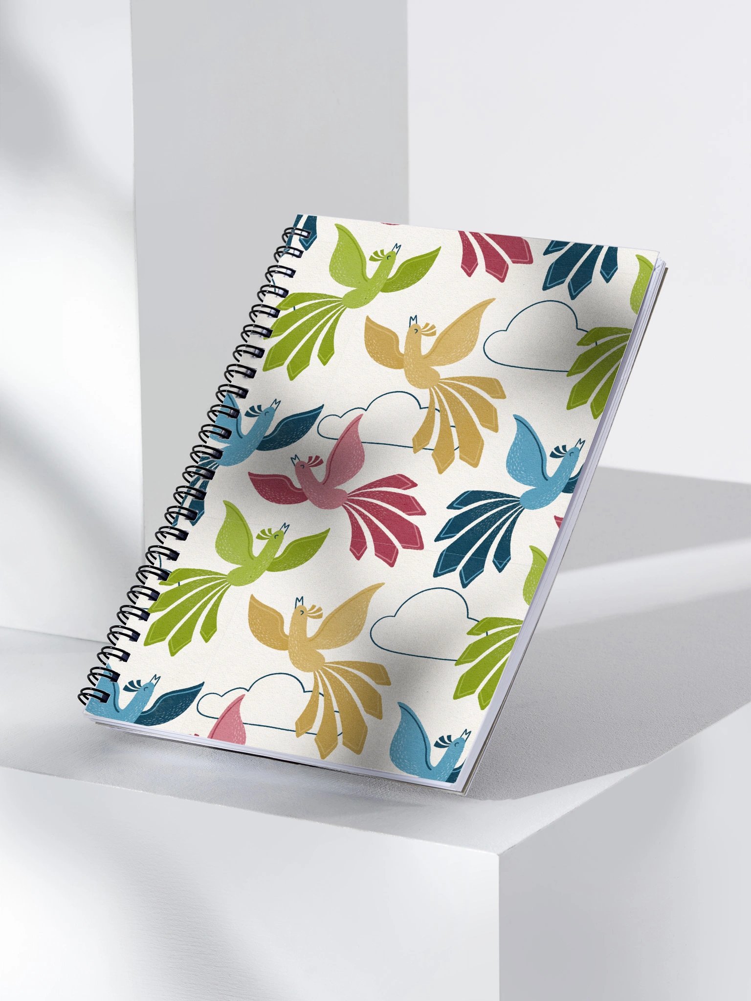 Mid-Century Modern Firebirds Spiral Notebook product image (3)