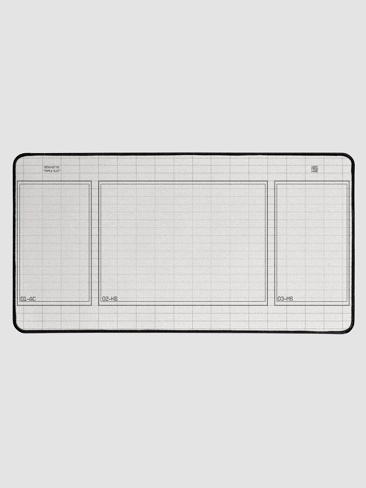 Triple Slot Desk Mat in White product image (1)