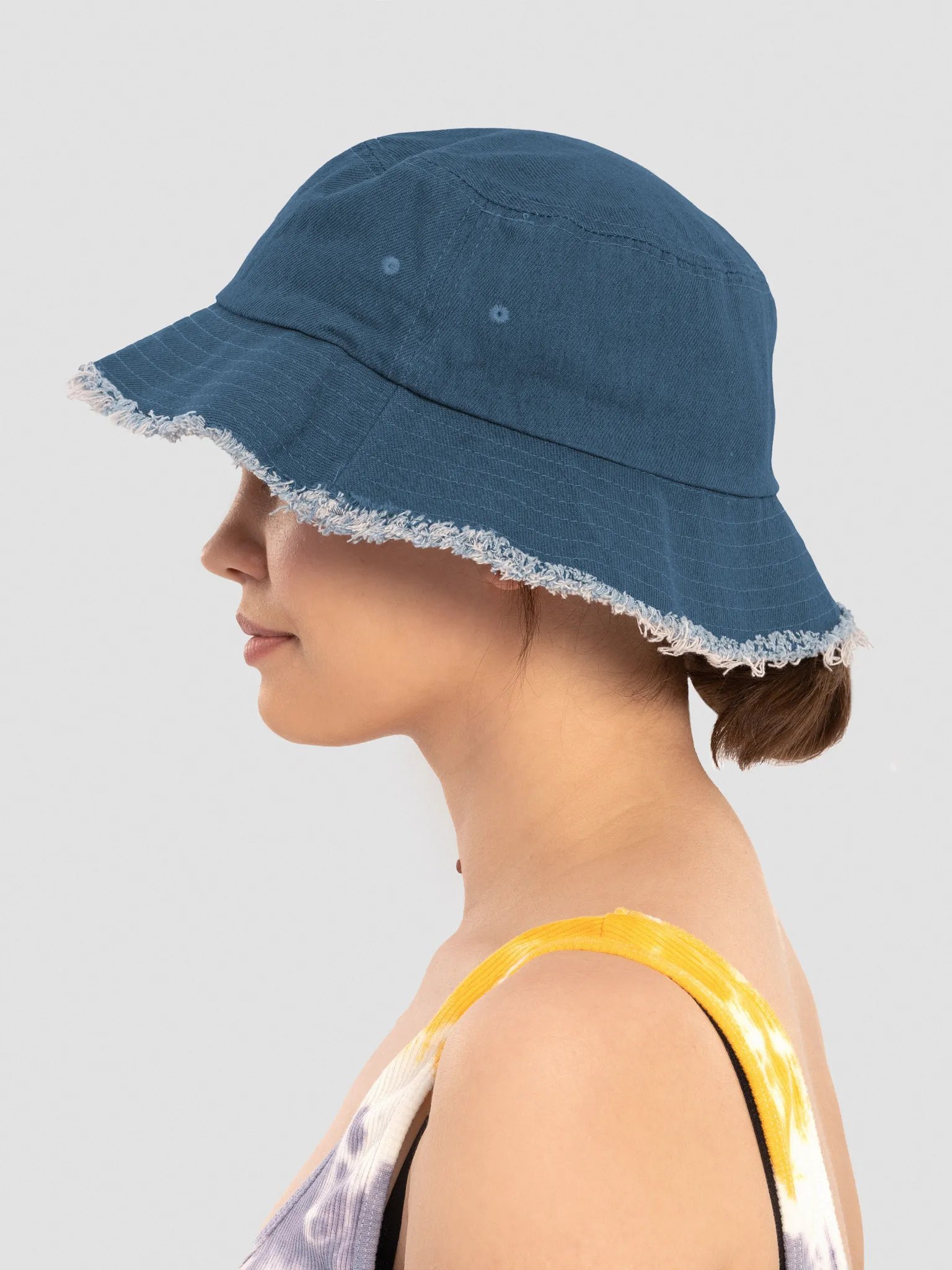 Synthwave Sunset Denim Bucket Hat product image (4)