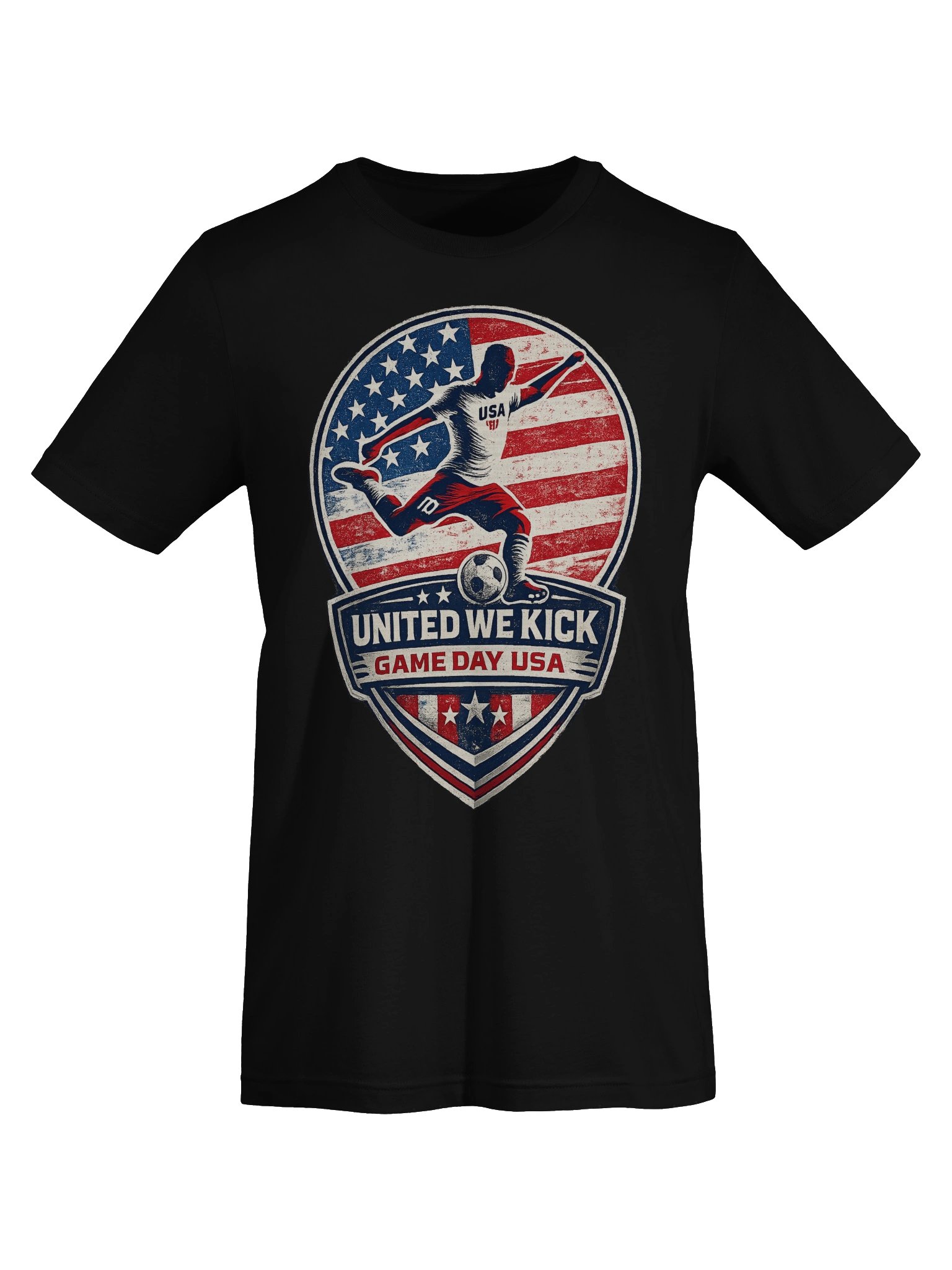 United We Kick USA Soccer Fan Shirt – Patriotic Game Day Football Tee product image (7)
