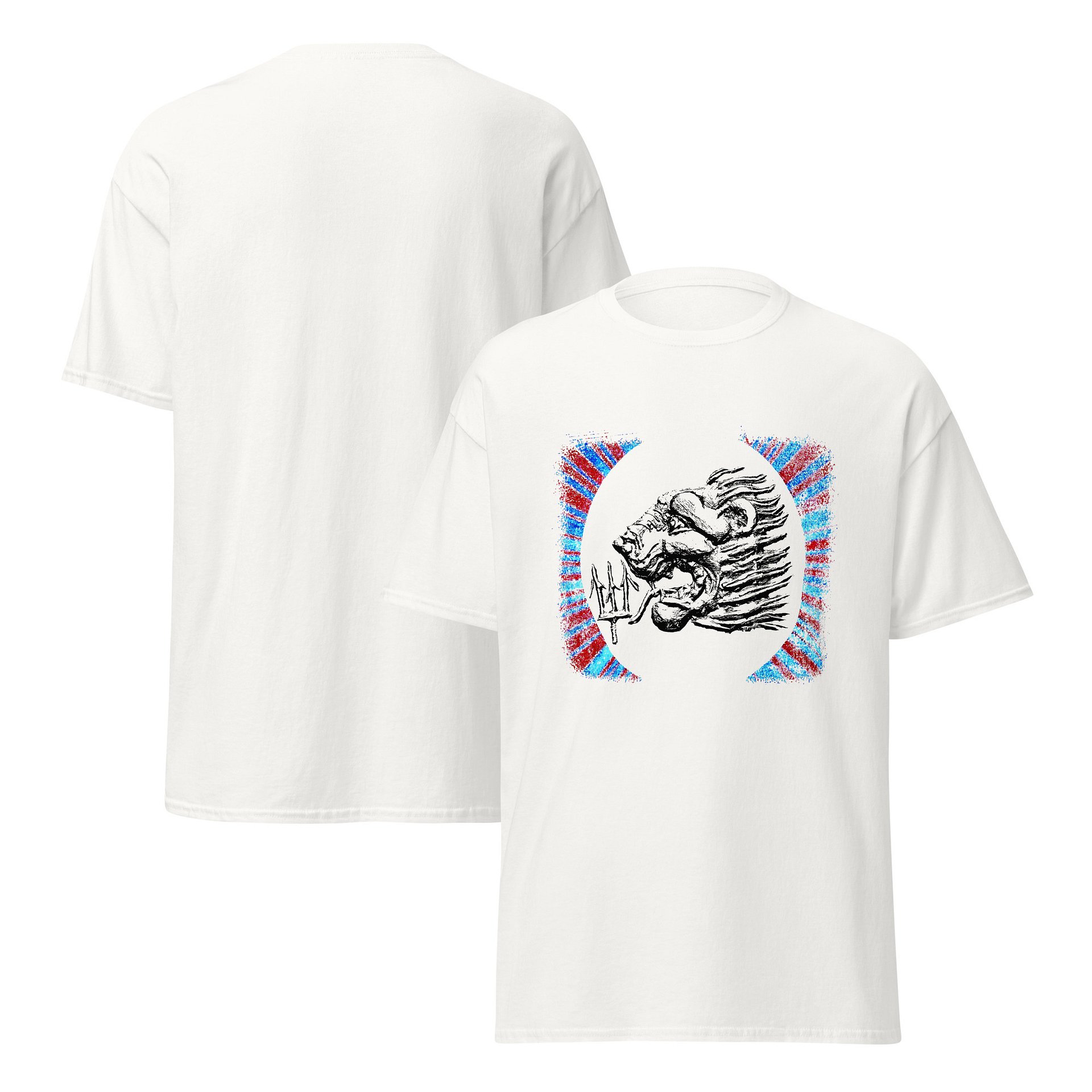 Roaring Lion and Trident Ancient Greek Art 2nd Century BC, T-Shirt product image (3)