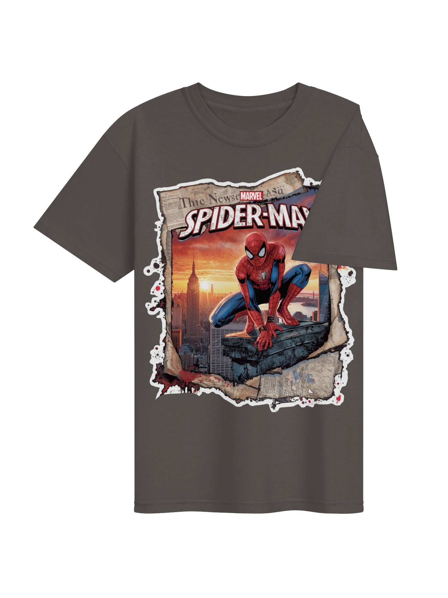 Vintage Spider-Man Comic Cover T-Shirt | Dark Streetwear Marvel Graphic Tee product image (23)