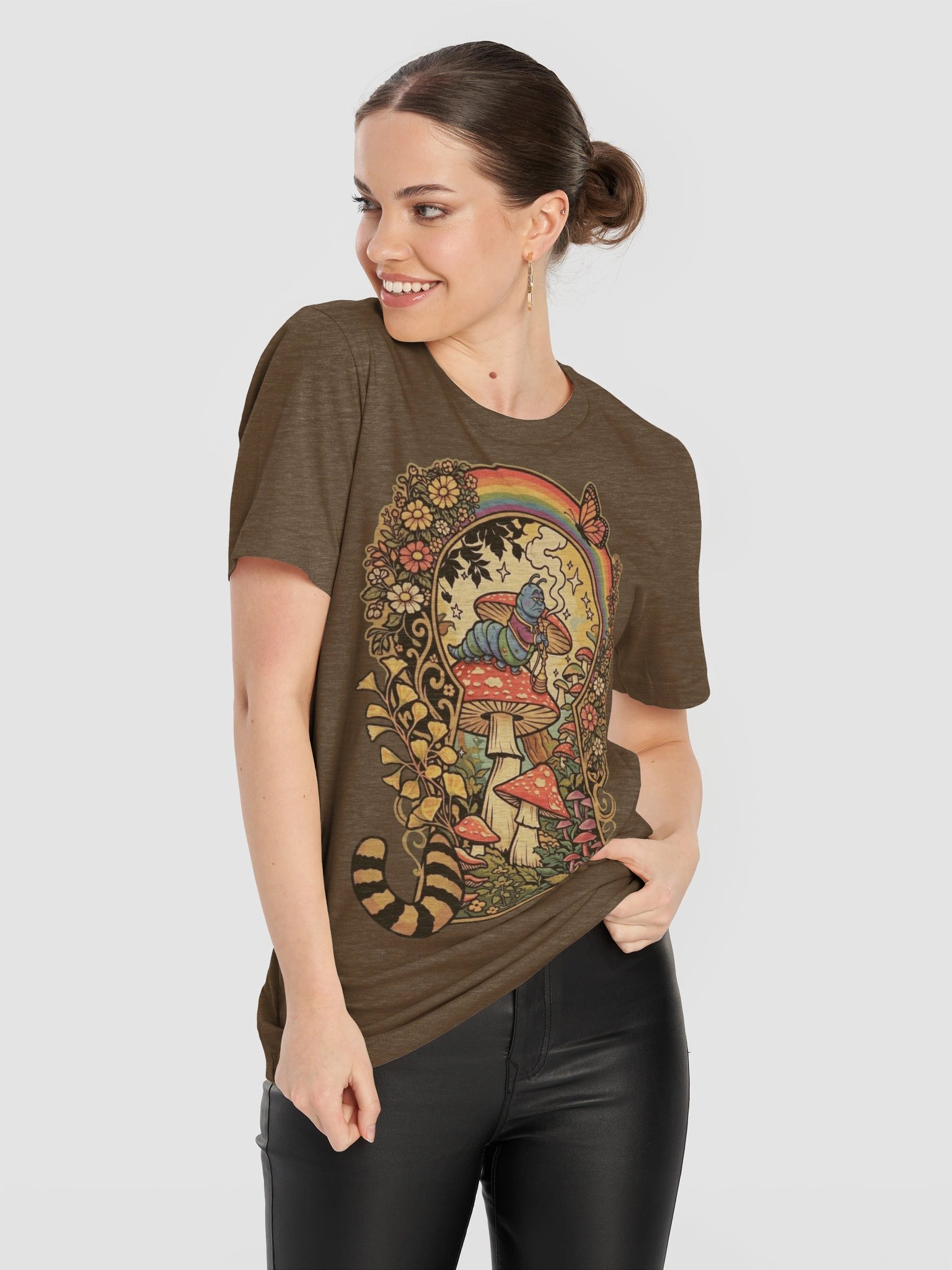 Wonderland Caterpillar Shirt, Psychedelic Mushroom Alice Graphic product image (12)