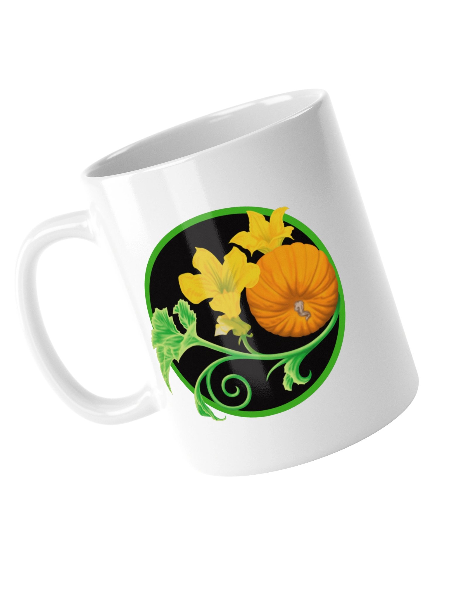 Harvest Pumpkin Blossom Ceramic Mug – Cozy Autumn Botanical Coffee Cup product image (14)