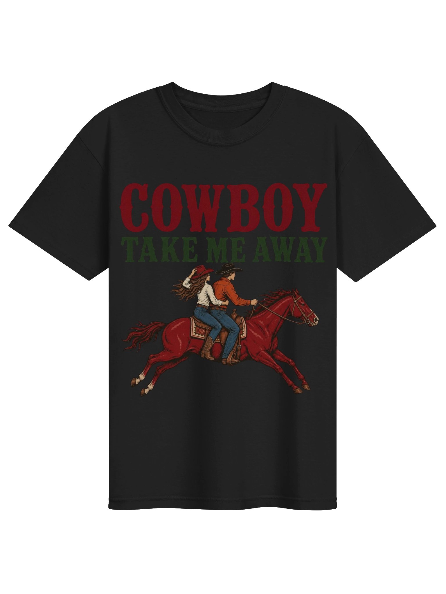 Cowboy Take Me Away T-Shirt - Vintage Western Cowgirl Graphic Tee - Retro Country Music Couple Shirt - Western Aesthetic Unisex T-Shirt product image (2)