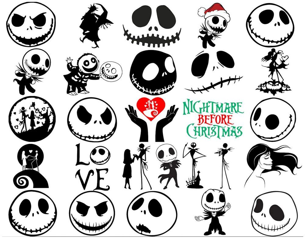 130+ Jack Skellington SVG Bundle for Cricut | Jack Skellington PNG DXF EPS | Halloween Clipart Instant Download product image (5)