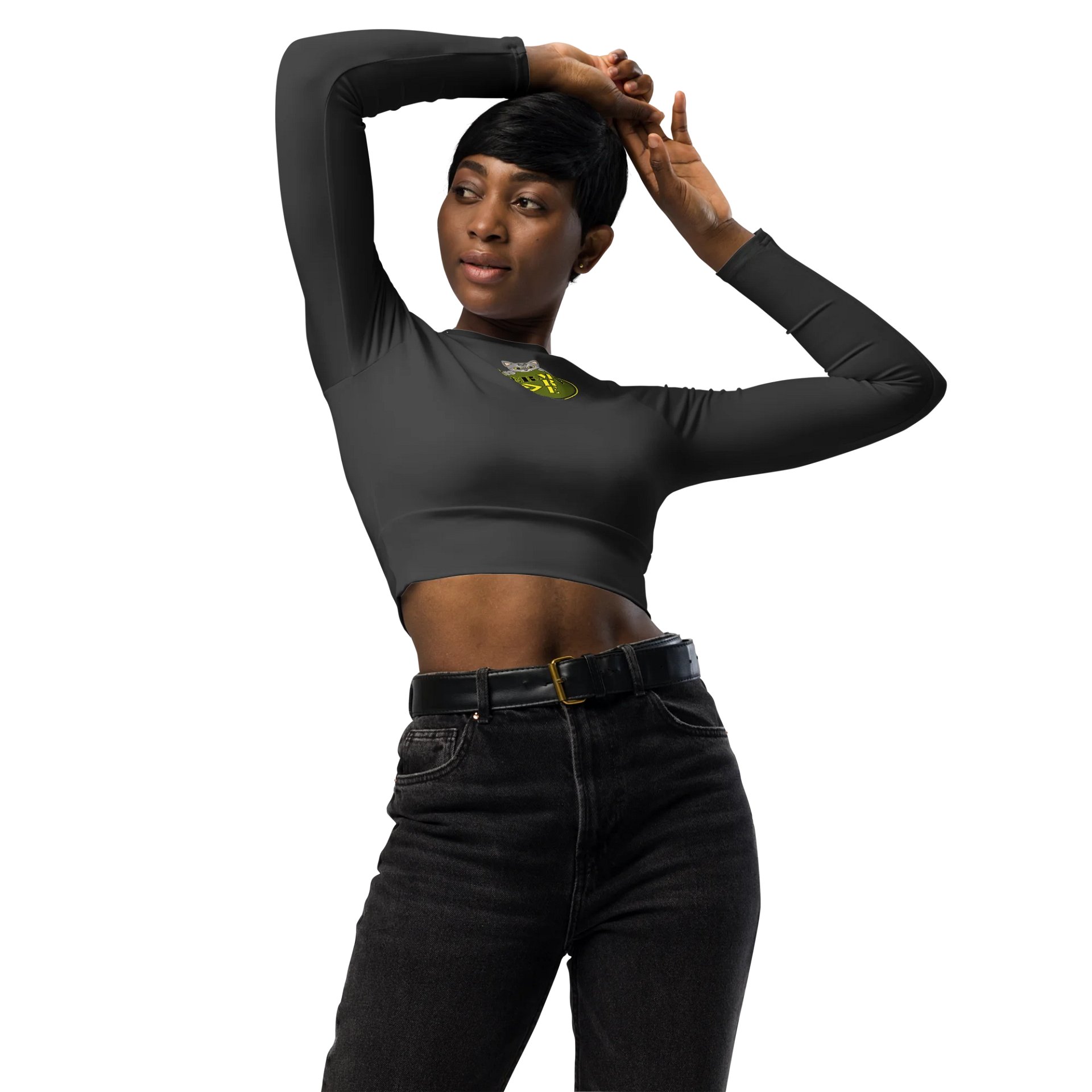JermsMRE Ration Kitty Long Sleeve Crop Top product image (3)