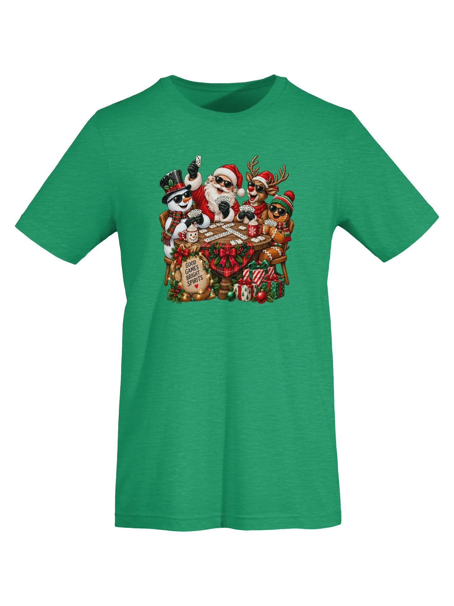 Good Games & Bright Spirits Christmas Domino T-Shirt product image (50)