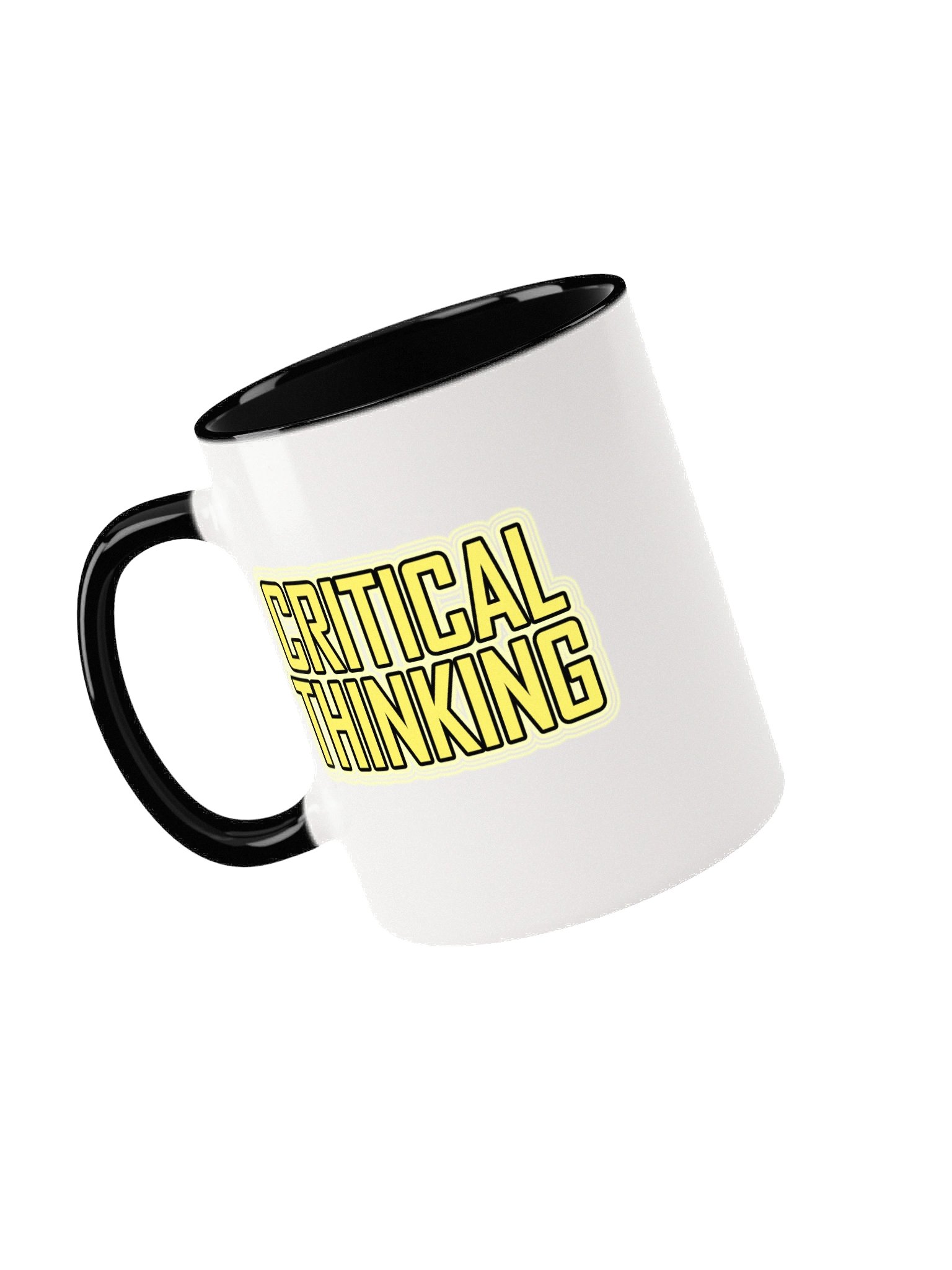 Promote Critical Thinking Now Two-Tone Mug - Political Coffee Cup product image (1)