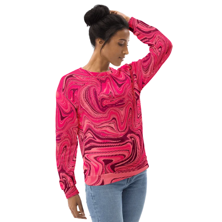 Sweatshirt - Shades of Magenta Pink Digital Fluid Art product image (2)